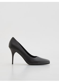 Reserved - Skórzane czółenka - ciemnobrązowy ze sklepu Reserved w kategorii Czółenka - zdjęcie 187368775