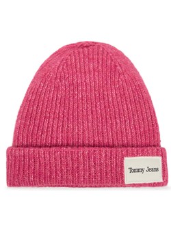 Czapka Tommy Jeans Elevated AW0AW14079 Różowy ze sklepu eobuwie.pl w kategorii Czapki zimowe damskie - zdjęcie 187368948