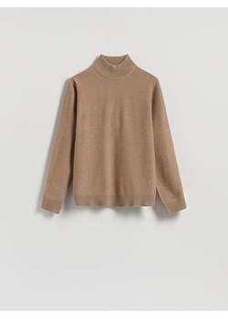 Reserved - Gładki golf z dzianiny - brązowy ze sklepu Reserved w kategorii Swetry męskie - zdjęcie 187369425