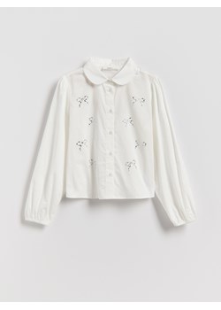 Reserved - Koszula z cyrkoniami - złamana biel ze sklepu Reserved w kategorii Bluzki dziewczęce - zdjęcie 187369427