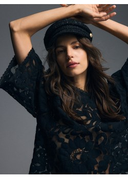 Reserved - Kaszkiet z wełną - czarny ze sklepu Reserved w kategorii Kaszkiety damskie - zdjęcie 187369526