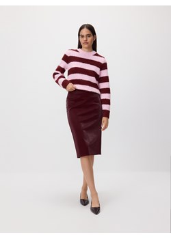 Reserved - Spódnica z imitacji skóry - bordowy ze sklepu Reserved w kategorii Spódnice - zdjęcie 187369737