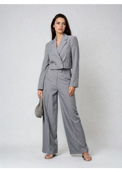 Sinsay - Eleganckie spodnie wide leg - szary ze sklepu Sinsay w kategorii Spodnie damskie - zdjęcie 187370327