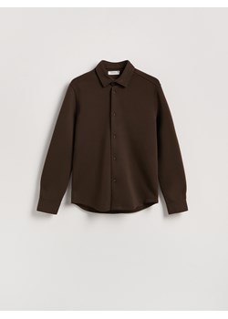 Reserved - Gładka koszula slim fit - brązowy ze sklepu Reserved w kategorii Koszule męskie - zdjęcie 187371456