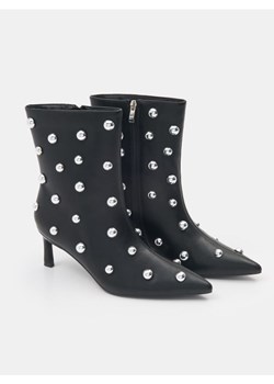 Sinsay - Botki z imitacji skóry - czarny ze sklepu Sinsay w kategorii Botki - zdjęcie 187371768