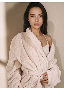 Sinsay - Szlafrok ze wzorkiem z kokardy - kremowy ze sklepu Sinsay w kategorii Szlafroki damskie - zdjęcie 187371788