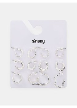 Sinsay - Kolczyki 6 pack - srebrny ze sklepu Sinsay w kategorii Kolczyki - zdjęcie 187371799