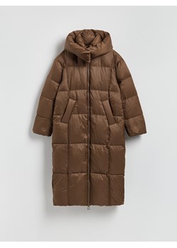 Reserved - Puchowa kurtka z kapturem - brązowy ze sklepu Reserved w kategorii Płaszcze damskie - zdjęcie 187372098