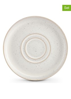 Salt and Pepper Spodki (4 szt.) &quot;Curvy&quot; w kolorze biało-beżowym - Ø 14 cm ze sklepu Limango Polska w kategorii Dzbanki i zaparzacze - zdjęcie 187372605