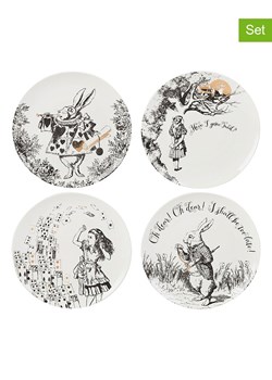 Mikasa Talerze śniadaniowe (4 szt.) w kolorze biało-czarnym - Ø 20,5 cm ze sklepu Limango Polska w kategorii Naczynia - zdjęcie 187373127