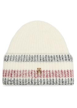 Czapka Tommy Hilfiger Th Varsity Ski AW0AW16636 Écru ze sklepu eobuwie.pl w kategorii Czapki zimowe damskie - zdjęcie 187373408