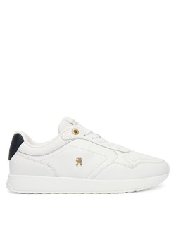 Sneakersy Tommy Hilfiger Corporate Mix Mat Runner FW0FW09318 Biały ze sklepu eobuwie.pl w kategorii Buty sportowe damskie - zdjęcie 187373457