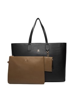 Tommy Hilfiger Torebka Th Icon Tote AW0AW18173 Czarny ze sklepu MODIVO w kategorii Torby Shopper bag - zdjęcie 187373845