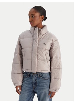 Calvin Klein Jeans Kurtka zimowa LV047D504G Szary Regular Fit ze sklepu MODIVO w kategorii Kurtki damskie - zdjęcie 187373867
