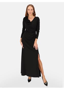 Czarna wieczorowa sukienka maxi z rozcięciem L'AF Mara ze sklepu Eye For Fashion w kategorii Sukienki - zdjęcie 187374437