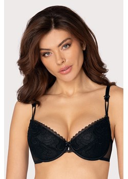 Biustonosz push-up Róża Anuk czarny ze sklepu kontri.pl w kategorii Biustonosze - zdjęcie 187374749