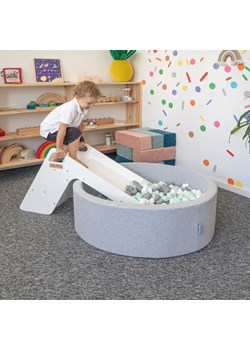 KiddyMoon Krzesełko ślizgawka 2w1 SC-002 Zabawka zjeżdżalnia, biały ze sklepu kontri.pl w kategorii Zabawki - zdjęcie 187374979