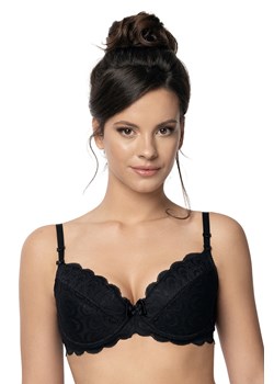 Biustonosz push-up Róża Termena czarny ze sklepu kontri.pl w kategorii Biustonosze - zdjęcie 187375118
