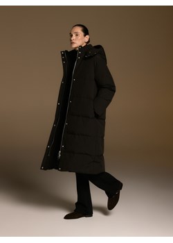 Reserved - Puchowa kurtka z z dodatkiem Sorony - czarny ze sklepu Reserved w kategorii Płaszcze damskie - zdjęcie 187375267