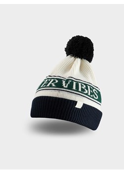 Chłopięca czapka z pomponem 4F 4FJRAW25ACAPM0752 - multikolor ze sklepu Sportstylestory.com w kategorii Czapki dziecięce - zdjęcie 187376315