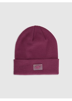 Dziecięca czapka zimowa 4F 4FJRAW25ACAPU0743 - fioletowa ze sklepu Sportstylestory.com w kategorii Czapki dziecięce - zdjęcie 187376349