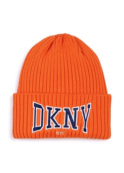 DKNY Czapka dzianinowa w kolorze pomarańczowym ze sklepu Limango Polska w kategorii Czapki dziecięce - zdjęcie 187377139