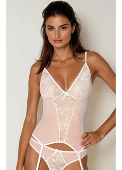 Passion biały gorset i stringi Ursula, Kolor biały, Rozmiar S/M, Passion ze sklepu Intymna w kategorii Gorsety - zdjęcie 187377669