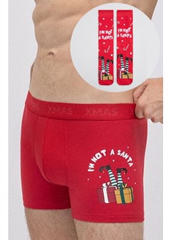 Zestaw świąteczny bokserki męskie CHRISTMAS 20434, Kolor czerwony, Rozmiar L, YSABEL MORA ze sklepu Intymna w kategorii Majtki męskie - zdjęcie 187378047