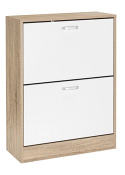 Szafka na buty biały + dąb sonoma L6-S92 ze sklepu Edinos.pl w kategorii Dom - zdjęcie 187378068