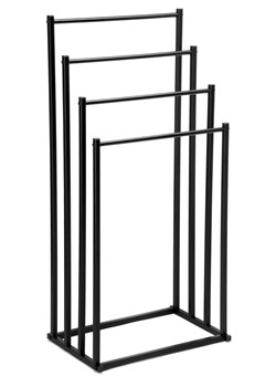 Czarny stojak 4-ramienny na ręczniki E4-C26 ze sklepu Edinos.pl w kategorii Łazienka - zdjęcie 187378095