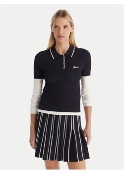 Guess Polo V5GP00Z3D60 Granatowy Slim Fit ze sklepu MODIVO w kategorii Bluzki damskie - zdjęcie 187379459