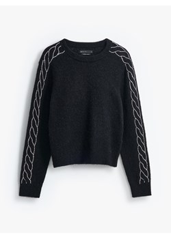 Mohito - Czarny sweter z wełną alpaki - czarny ze sklepu Mohito w kategorii Swetry damskie - zdjęcie 187380528