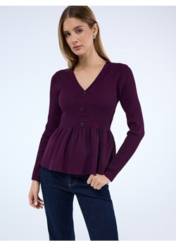 Mohito - Sweter z falbaną - kasztanowy ze sklepu Mohito w kategorii Swetry damskie - zdjęcie 187380535