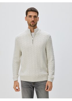 Reserved - Sweter z domieszką wełny - złamana biel ze sklepu Reserved w kategorii Swetry męskie - zdjęcie 187380687