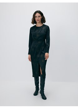 Reserved - Wzorzysta sukienka midi - wielobarwny ze sklepu Reserved w kategorii Sukienki - zdjęcie 187380797