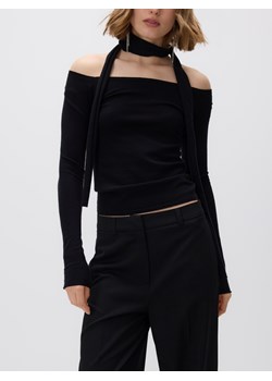 Reserved - Sweter z szalem - czarny ze sklepu Reserved w kategorii Bluzki damskie - zdjęcie 187380817