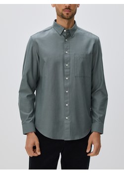 Reserved - Koszula regular fit z lyocellem - oliwkowy ze sklepu Reserved w kategorii Koszule męskie - zdjęcie 187381497