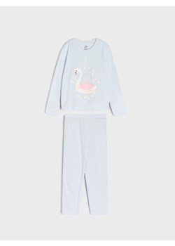 Sinsay - Bawełniana piżama dwuczęściowa z nadrukiem - błękitny ze sklepu Sinsay w kategorii Piżamy dziecięce - zdjęcie 187382205