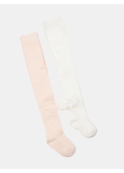 Sinsay - Prążkowane rajstopy 2 pack - kremowy ze sklepu Sinsay w kategorii Rajstopy dziecięce - zdjęcie 187382217