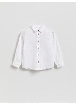 Reserved - Bawełniana koszula - biały ze sklepu Reserved w kategorii Koszule chłopięce - zdjęcie 187382698