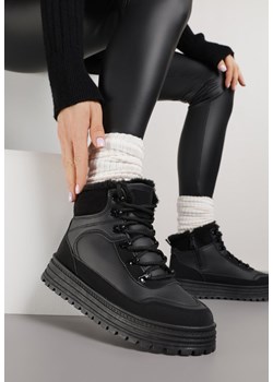 Czarne Sneakersy w Stylu Traperów na Platformie Ewedora ze sklepu renee.pl w kategorii Buty sportowe damskie - zdjęcie 187382886