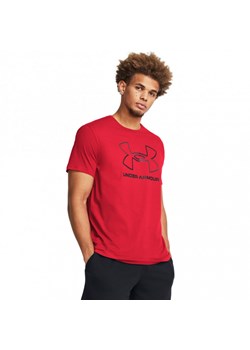 Męski t-shirt z nadrukiem Under Armour UA Foundation Short Sleeve - czerwony ze sklepu Sportstylestory.com w kategorii T-shirty męskie - zdjęcie 187384076