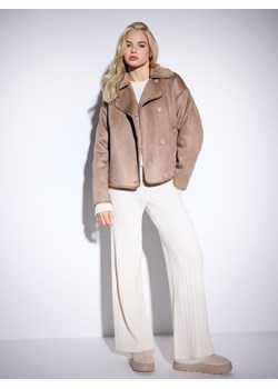 Mohito - Swetrowe spodnie - kremowy ze sklepu Mohito w kategorii Spodnie damskie - zdjęcie 187384367