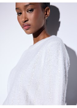 Mohito - Sweter z krótkim rękawem - biały ze sklepu Mohito w kategorii Swetry damskie - zdjęcie 187384378