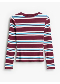 Mohito - Longsleeve w paski - kasztanowy ze sklepu Mohito w kategorii Bluzki damskie - zdjęcie 187384438
