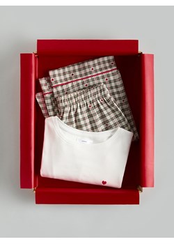 Reserved - Bawełniana piżama dwuczęściowa - zielony ze sklepu Reserved w kategorii Piżamy damskie - zdjęcie 187384665