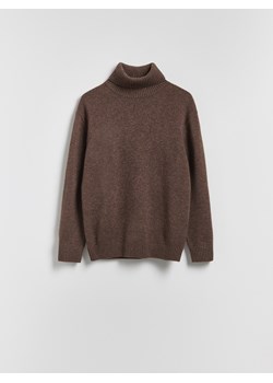 Reserved - Sweter z wełną z jaka - brązowy ze sklepu Reserved w kategorii Swetry męskie - zdjęcie 187384767