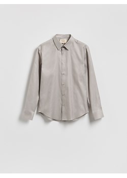 Reserved - Bawełniana koszula slim fit - jasnoszary ze sklepu Reserved w kategorii Koszule męskie - zdjęcie 187384779