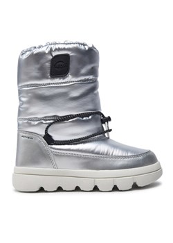 Śniegowce Geox J46HWB 0LVNF C1007 S Szary ze sklepu eobuwie.pl w kategorii Buty zimowe dziecięce - zdjęcie 187384926