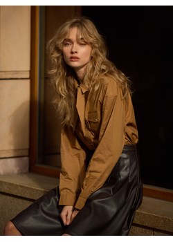 Mohito - Koszula z wiązaniem - beżowy ze sklepu Mohito w kategorii Koszule damskie - zdjęcie 187385639